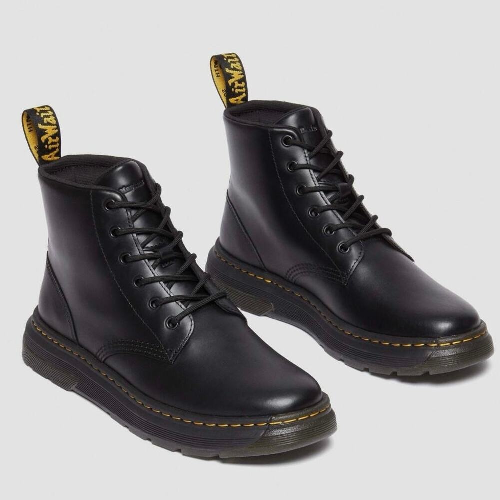 NEW Dr Martens Crewson Chukka Boots Black Leather Lace Up Air Cushion Unisex